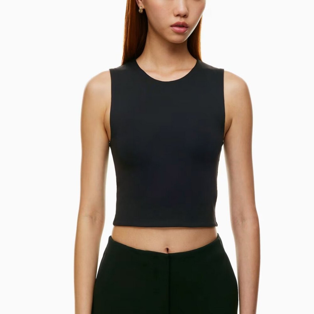 Aritzia Babaton Contour Muscle Tank in Black Size Small NWOT